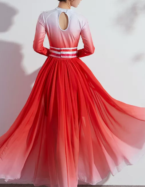 灯火里的中国演出服盛开万疆歌伴舞服开场舞飘...