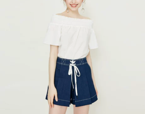 Vero Moda2018秋季新款明线绑带...