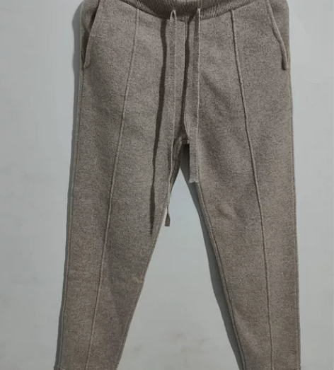 羊绒裤，小脚裤，铅笔裤，图片原绒米驼色，实...