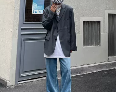 CGGA 韩风设计感休闲西装外套男2021...