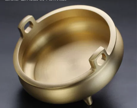 冲天方耳纯铜香炉纯铜香炉沉香炉室内线香炉供...