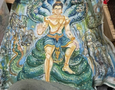 泰国工艺品油画作品,AZ帝老师亲手绘制,尺...