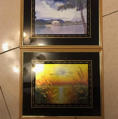 90年代风景装饰画 尺寸 30.5*25，...