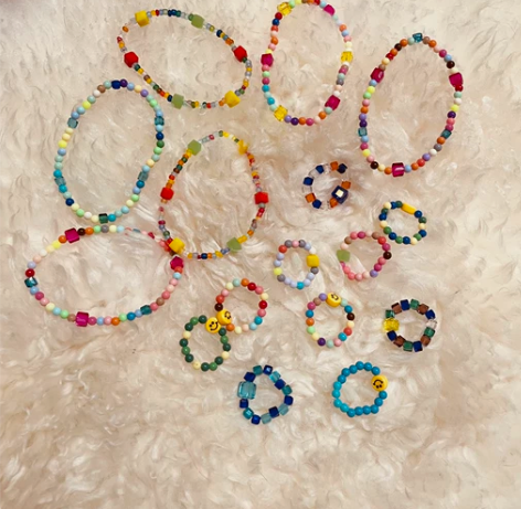 童年的彩虹彩色手链手串笑脸戒指店主手作 小...