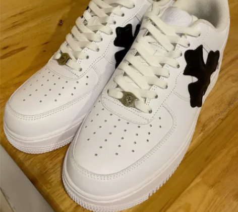 Nike Air Force黑白克罗心板鞋...