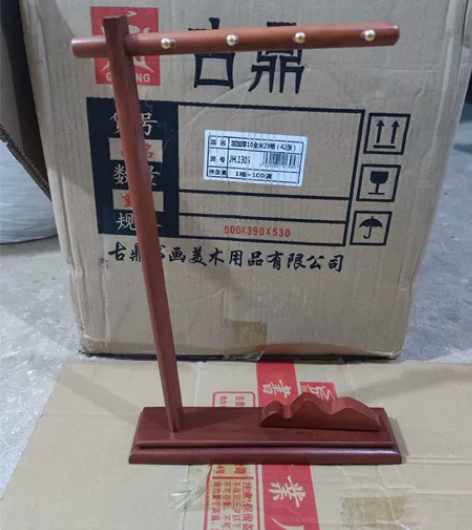 多功能小桥流水实木笔架毛笔架子笔挂笔搁书法...