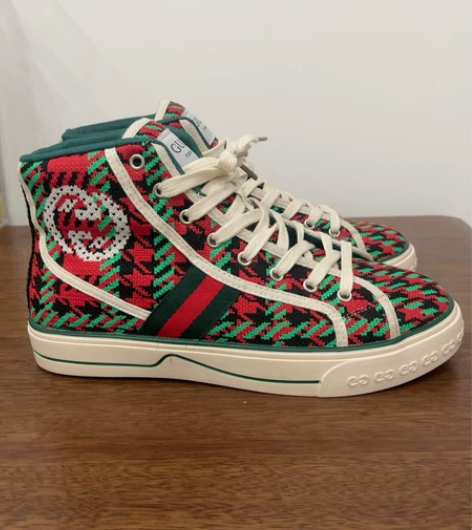 拼色编织款高帮休闲鞋,欧货炸街帆布鞋女新款...