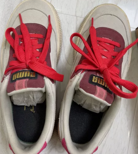 彪马板鞋女，这款尺码偏大，新旧如图，清鞋柜...