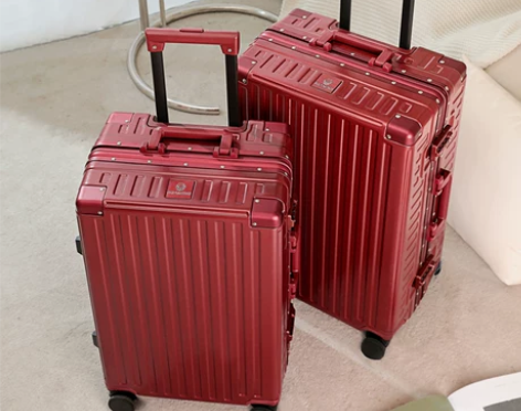【上新价】宾语酒红色行李箱结婚陪嫁箱新娘皮...