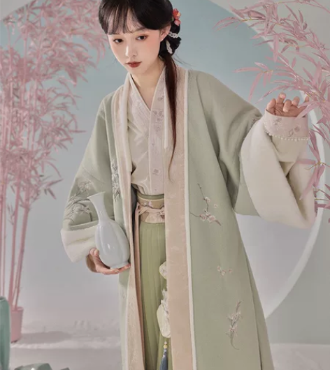 七月夕汉服 陌上瓷 原创宋制对襟短衫绣花呢...