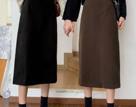 包臀裙大码女装毛呢半身裙胖妹妹mm大腿粗屁...