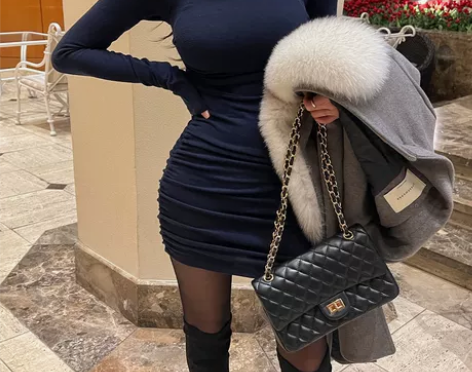 短裙韩国代购秋冬季高领打底针织连衣裙女紧身...