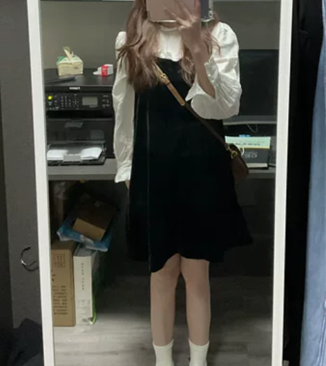 YUKIXIAOSHU自制法式花边丝绒甜美...