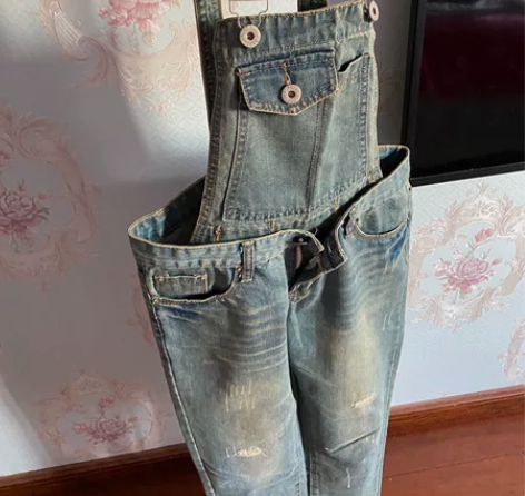 外贸背带牛仔裤 裤子三件一起可打包100元...