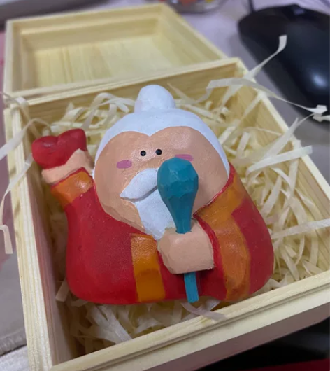 大美术馆 祈福系列木雕 摆件 可爱礼物 月...