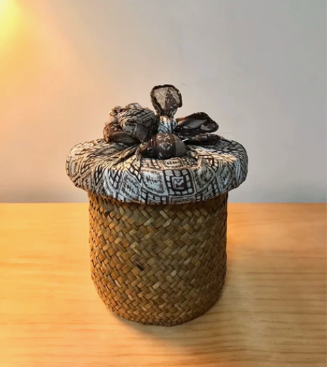 藤编小收纳 直径12cm 高14-18cm...