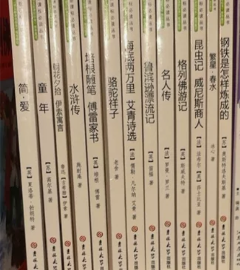 必读书目：简爱，童年，朝花夕拾，伊索寓言，...