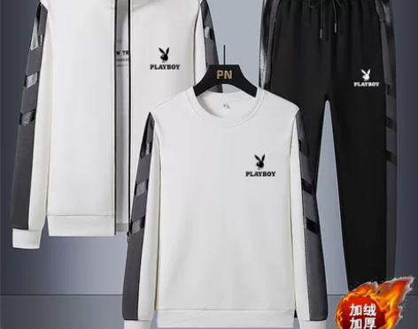 花花公子厚款防寒男士高档运动服秋冬季时尚三...