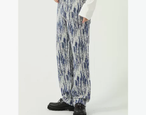 雪花牛仔扎染牛仔裤 m码 建议70以下的姐...