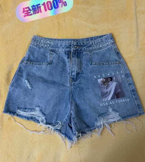 半身缘牛仔裤牛仔破洞超短裤 热裤 小码S码...