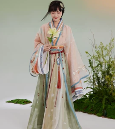 七月夕 画悦 原创双层直领大襟襦绣花褶衣六...