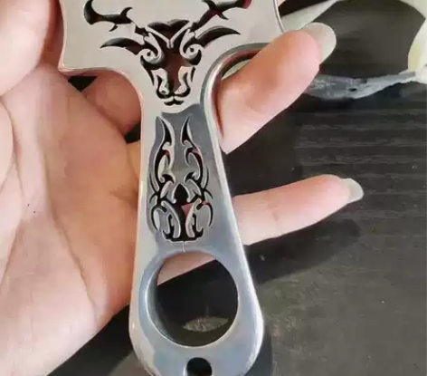 全新不锈钢扁皮弹弓,线切割工艺,镜面夹片弓...