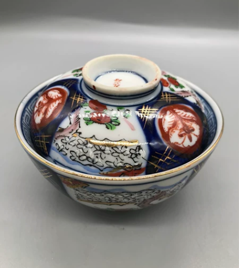 老九谷青花彩绘盖碗 直径11.3㎝ 产品...