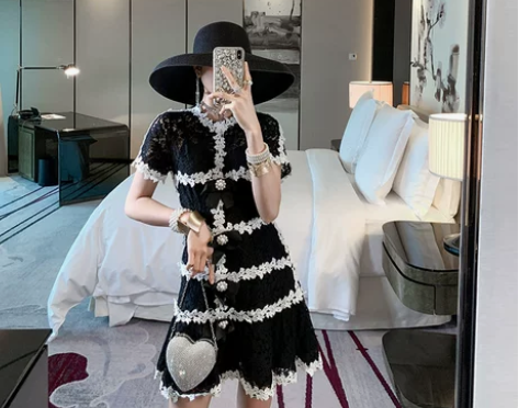 法式气质赫本风名媛复古裙子2019新款夏装...