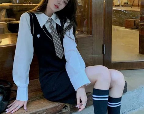 秋冬季假两件连衣裙纯欲韩系学院风连衣包臀裙...