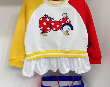 90-130码阿路原d女童加减乘除卫衣裙摆...