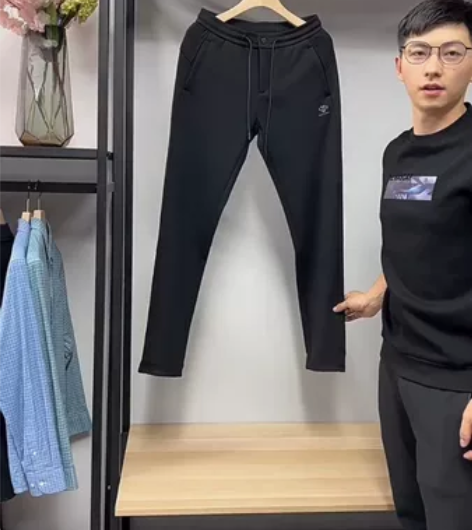 新款海澜之家加绒运动裤加厚保暖休闲裤秋冬时...