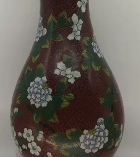 晚清铜胎掐丝珐琅景泰蓝大花瓶，非铜胎画珐琅...