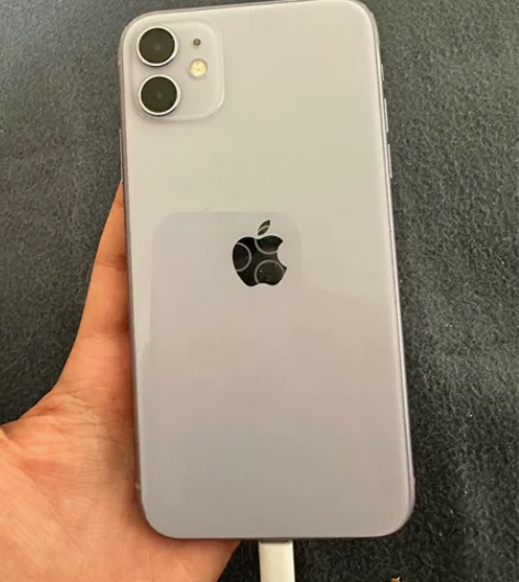 苹果11紫 纯原无修  电池健康百分之80...