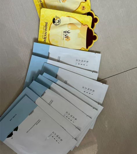 面膜打包出 7个独岛3个黄春雨买的