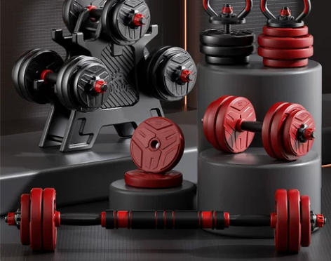 朗威哑铃健身器材家用男女士一对套装组合可调...