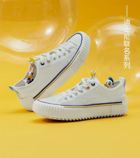 35码迪士尼|李宁联名系列休闲鞋女鞋帆布鞋...