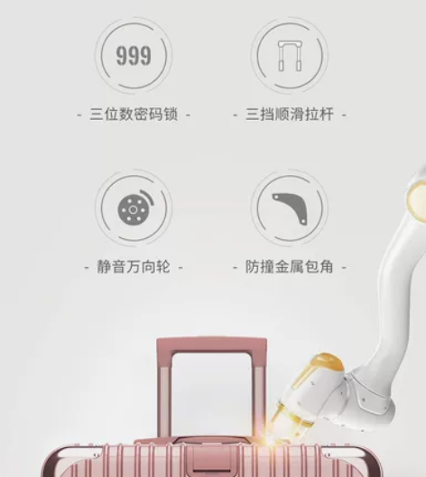 拉杆箱万向轮20寸女箱子旅行箱包男韩版密码...