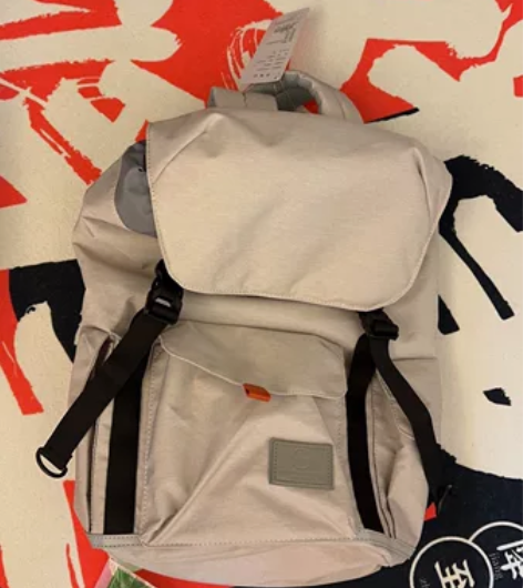 米熙双肩包大容量旅行包 侧拉链电脑背包抽绳...