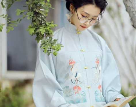 兰若庭 汉服 望水云鹤 明制 立领 补服 ...