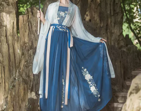 桔屿正品原创汉服女解语对襟齐腰襦裙重工刺绣...