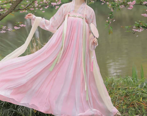 妃亦坊原创汉服女【桃小柒】唐制齐胸襦裙印花...