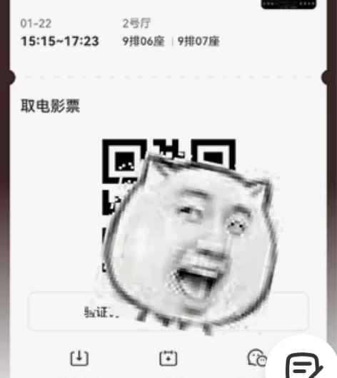 临漳星宇影院。两张无名的电影票。买完才发现...