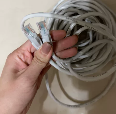 超六兆网线！！ 加粗铜芯 10m白全新 买...