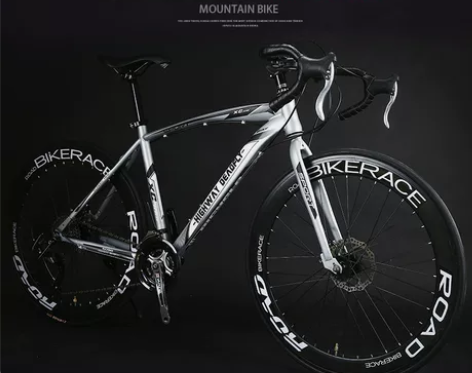 公路自行车赛车变速实心胎弯把活飞网红死飞肌...