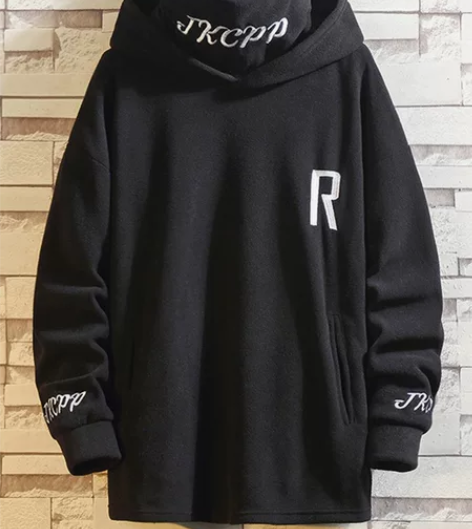 秋季刺绣高领卫衣男潮流韩版宽松2022年嘻...