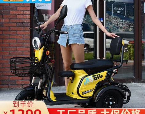 电动车 电动三轮车成人家用女士电瓶车小型代...
