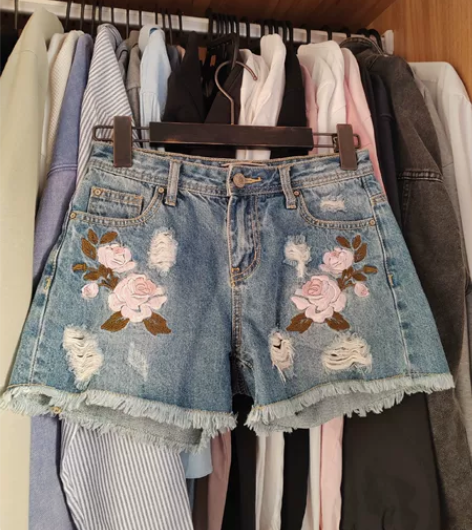 牛仔短裤 森马S155/62A 腰围长66...