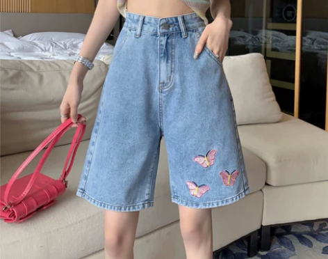 【狂欢价】牛仔短裤女夏季新款大码胖妹妹mm...