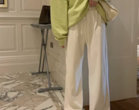 珍珍家高腰垂感阔腿裤女宽松直筒裤子显瘦百搭...