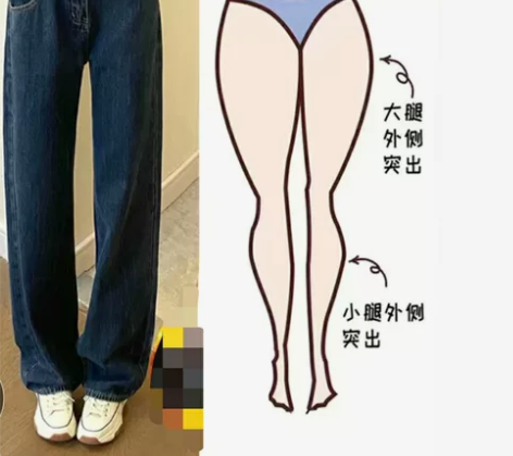 显廋宽松直筒牛仔裤，大码胖mm高腰。 感兴...